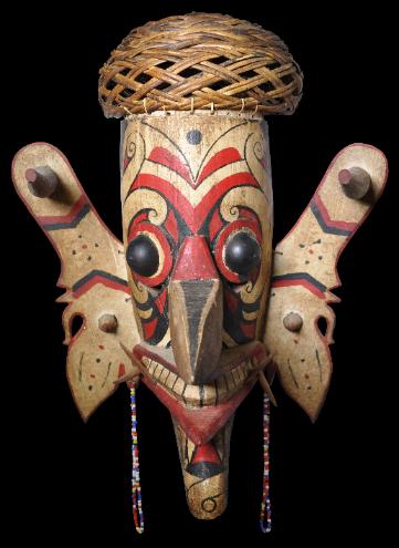 forklædt søster Champagne Dayak Hudoq Mask - Michael Backman Ltd