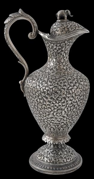 Cutch Kutch Silver Claret Jug, India