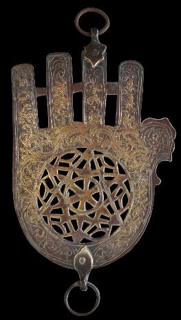 Green And Bronze Rectangular Islamic Arabic Brass Alam, For Decoration