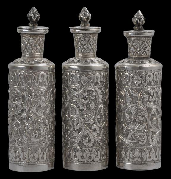 Silver perfume bottles clearance