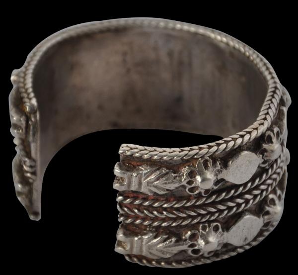 Silver Pashtun Indian Cuff Bracelet - Michael Backman Ltd