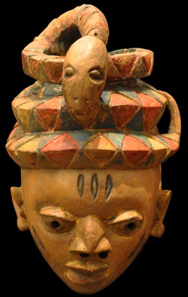 Yoruba, Nigeria: a head crest mask of the 'Gelede' type, with a male figure  carved out from the same piece. - Tribal Art - Africa 2016/06/09 - Starting  bid: EUR 1,800 - Dorotheum