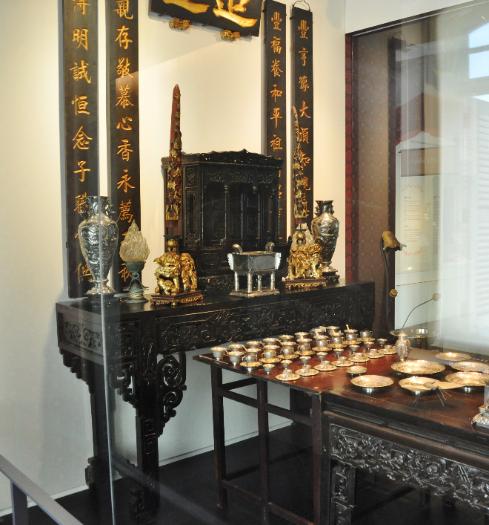 Gold Ancestral Shrine Cabinet