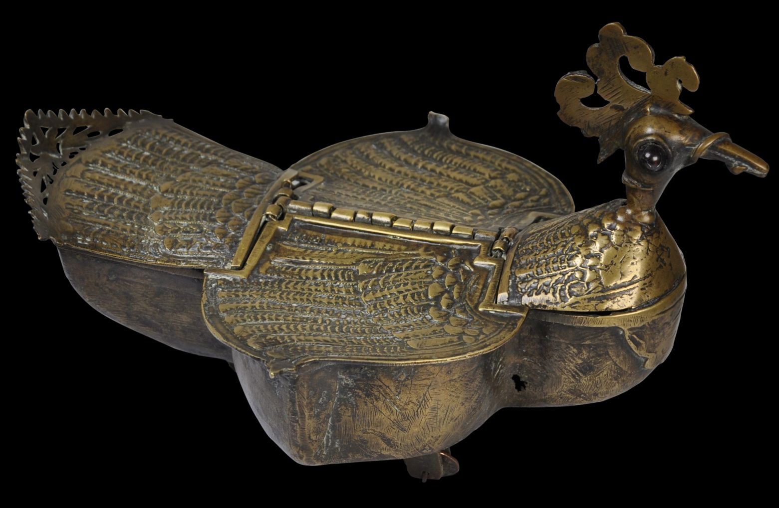 Old Brass Betelnut Box From Dhokra Tribal Region - 19thC