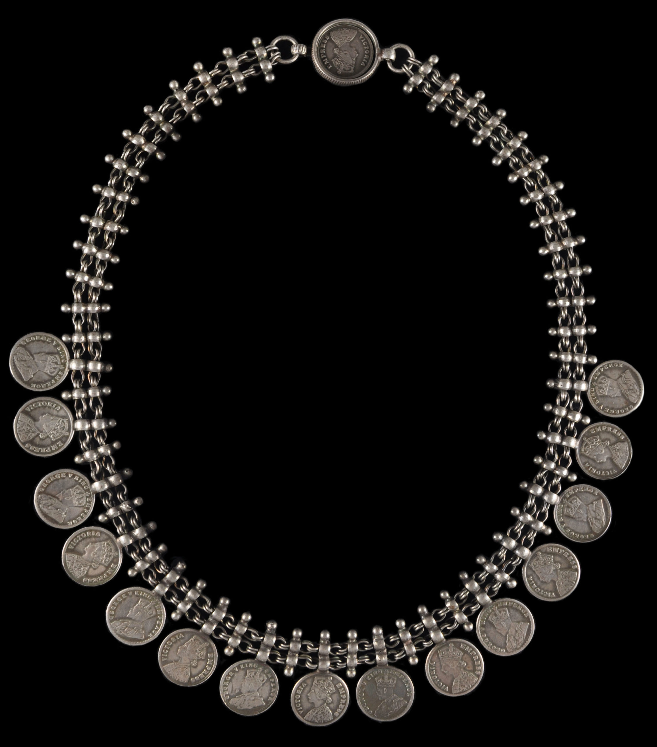 Indian Silver Coin Necklace - Michael Backman Ltd