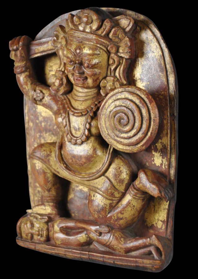 Tibetan Gilded & Carved Figure of Achala - Michael Backman Ltd