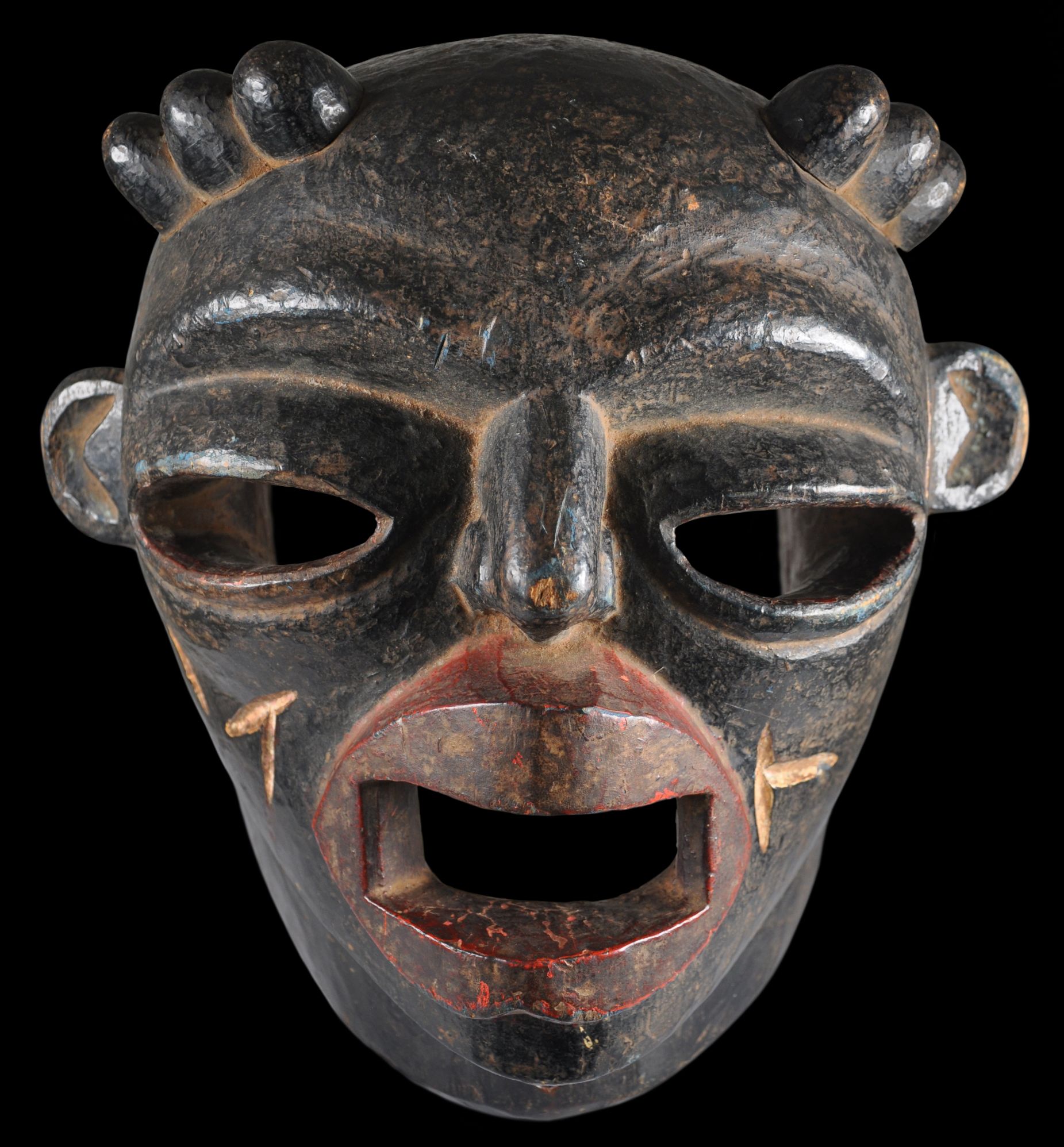 Nigerian Ibibio Carved Wooden Mask - Michael Backman Ltd