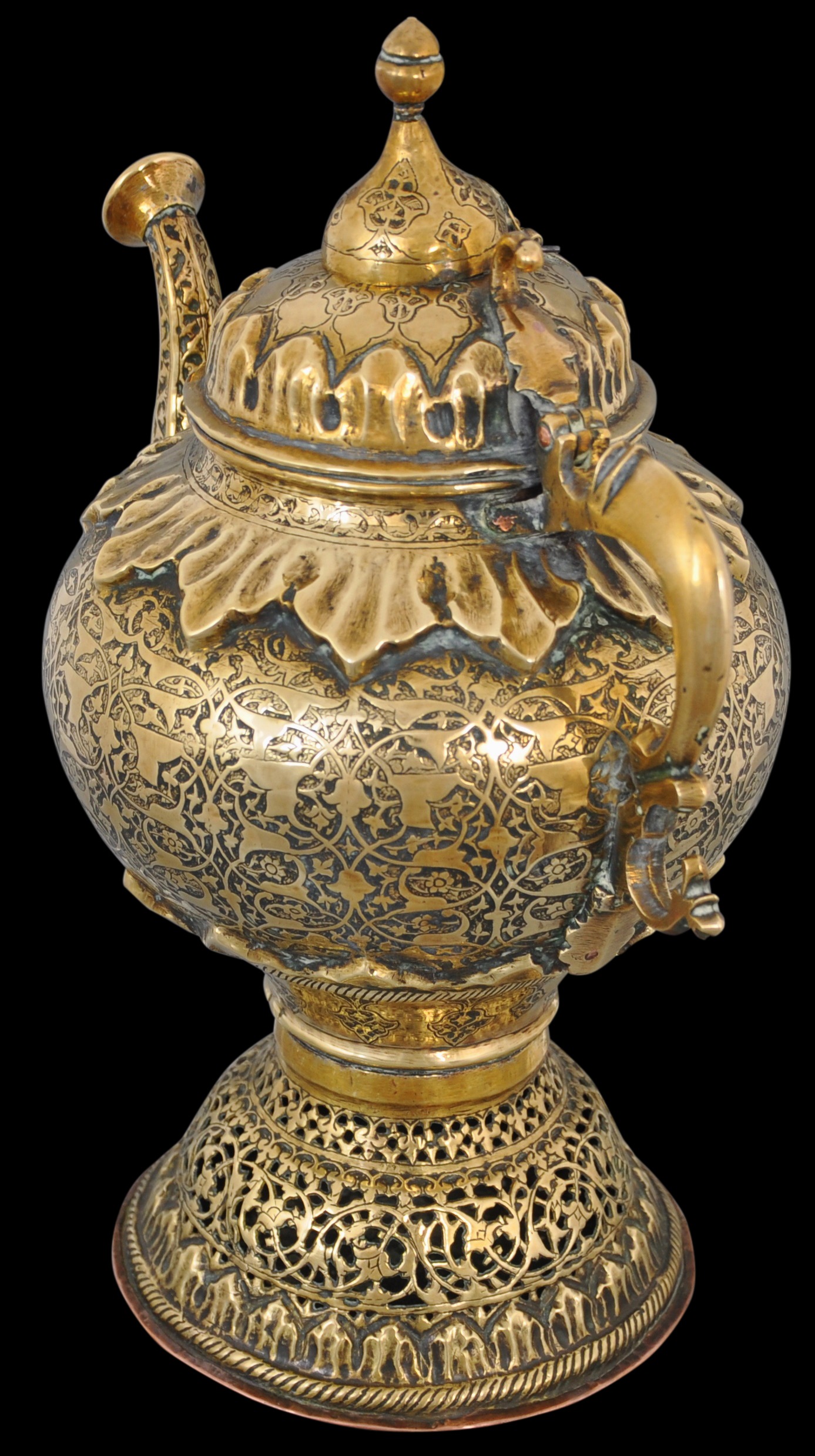 Early Indian Persian-style Brass Samovar - Michael Backman Ltd