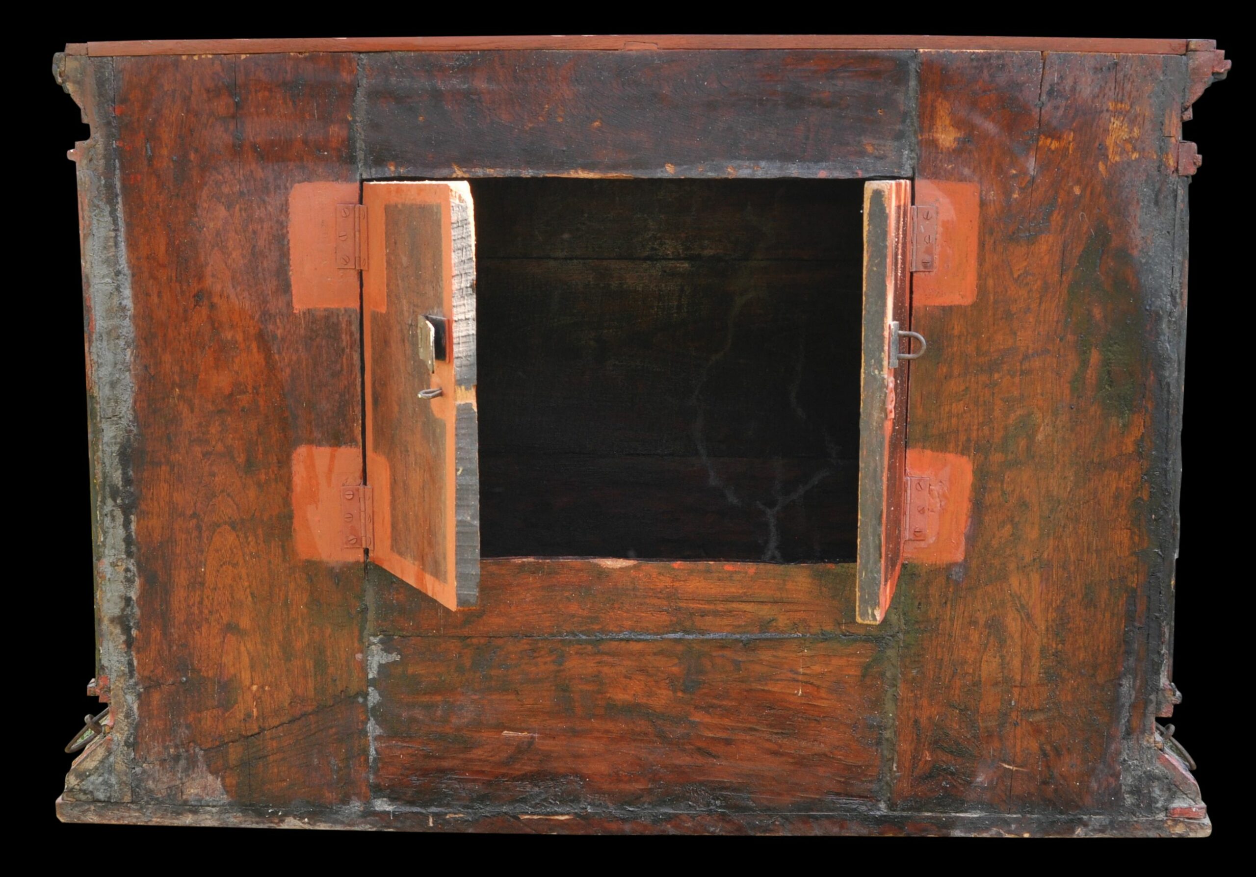 Large Burmese Altar-Manuscript Chest with Coloured Mosaic Glass ...