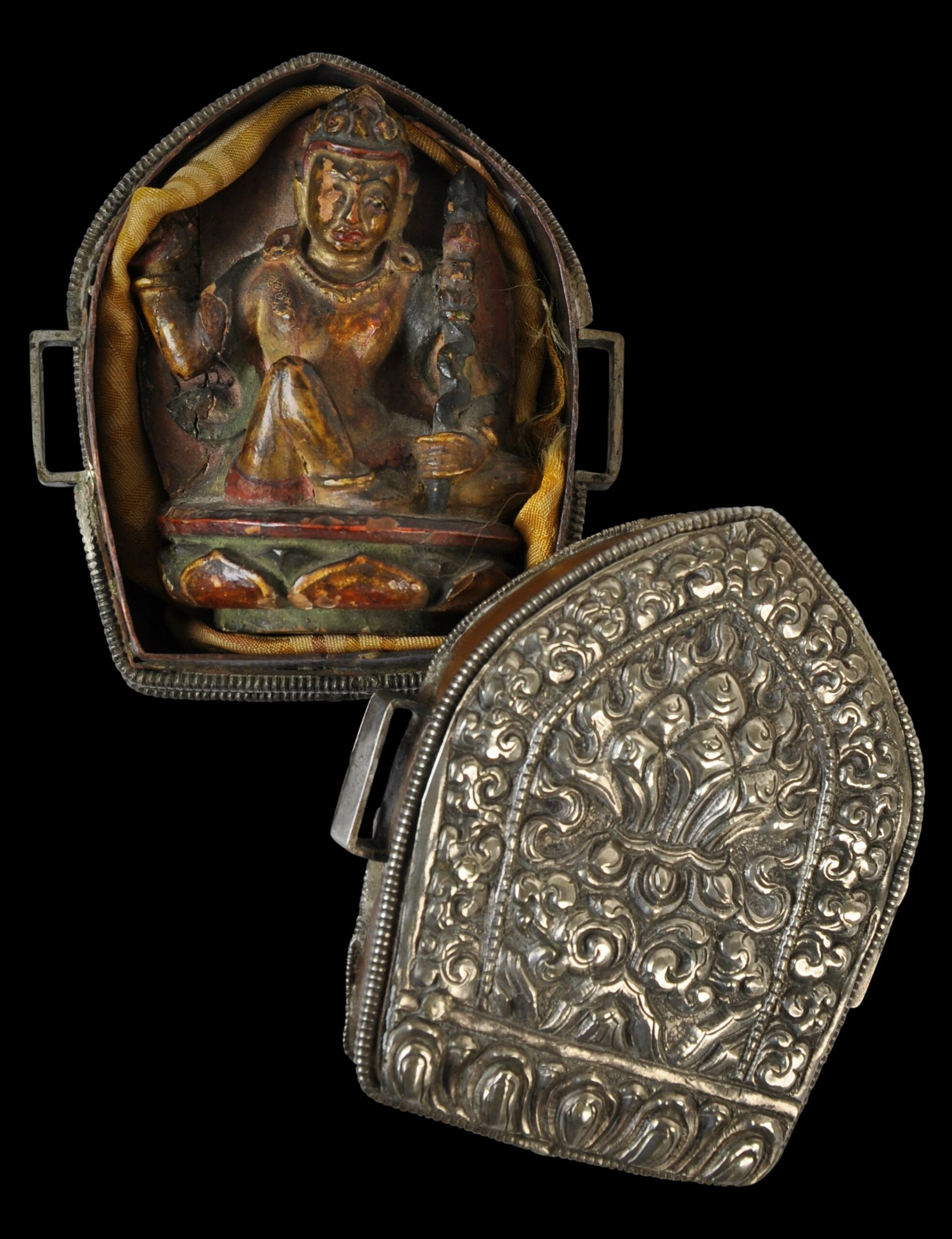 Tibetan Silver Scroll Cuff Bracelet