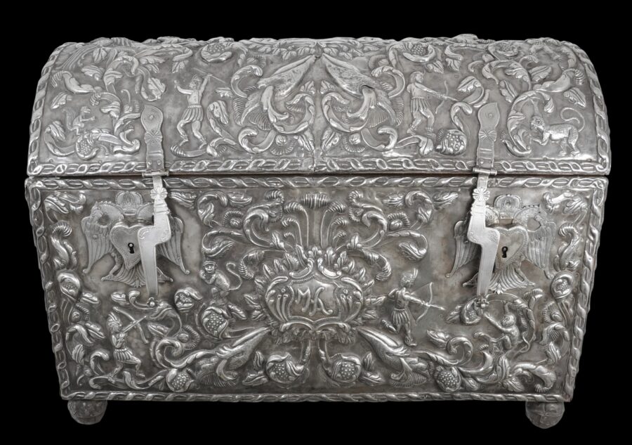 Massive, Spanish Colonial Silver-Clad Chest from the Viceroyalty of ...