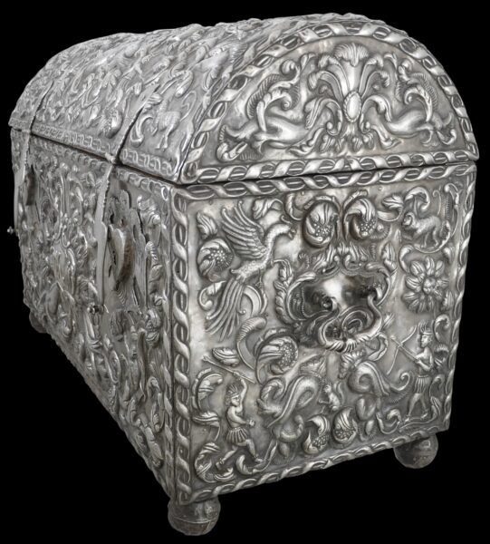 Massive, Spanish Colonial Silver-Clad Chest from the Viceroyalty of ...