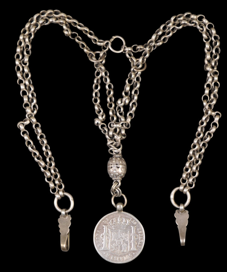 Rare Palestinian Silver Chin-Chain (Iznaq) - Michael Backman Ltd