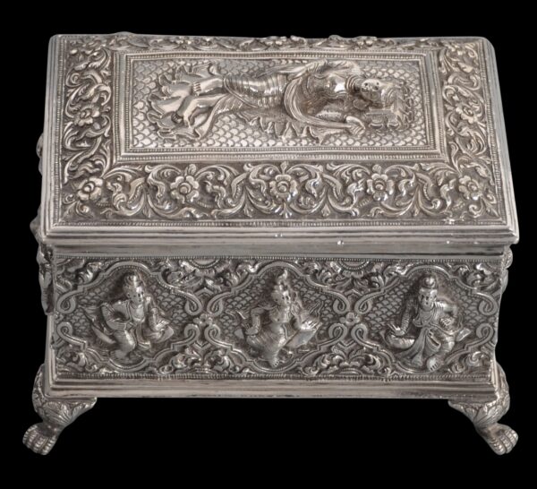 Burmese Silver Box - Michael Backman Ltd