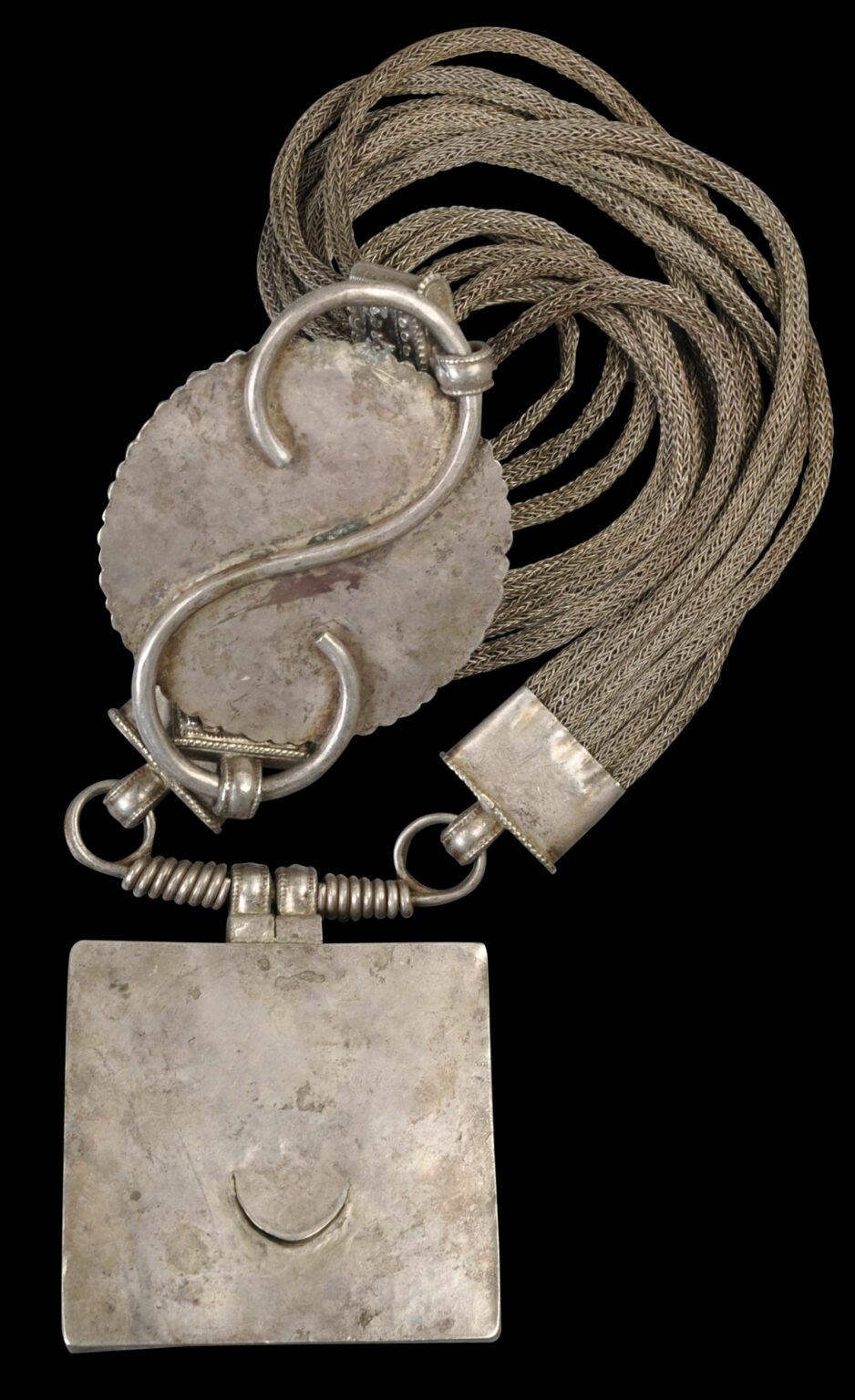 Nepalese Long Silver Necklace (Jantar) - Michael Backman Ltd