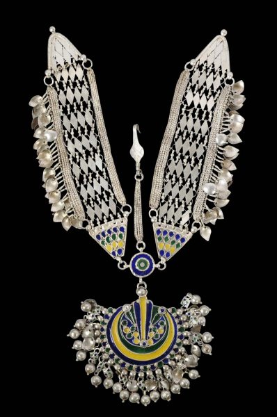 Woman’s Enamelled Silver Head Ornament with Chiri Tikka - Michael ...