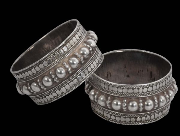 Fine Pair of Omani Silver Bracelets (Benagir bu Shoka) - Michael ...