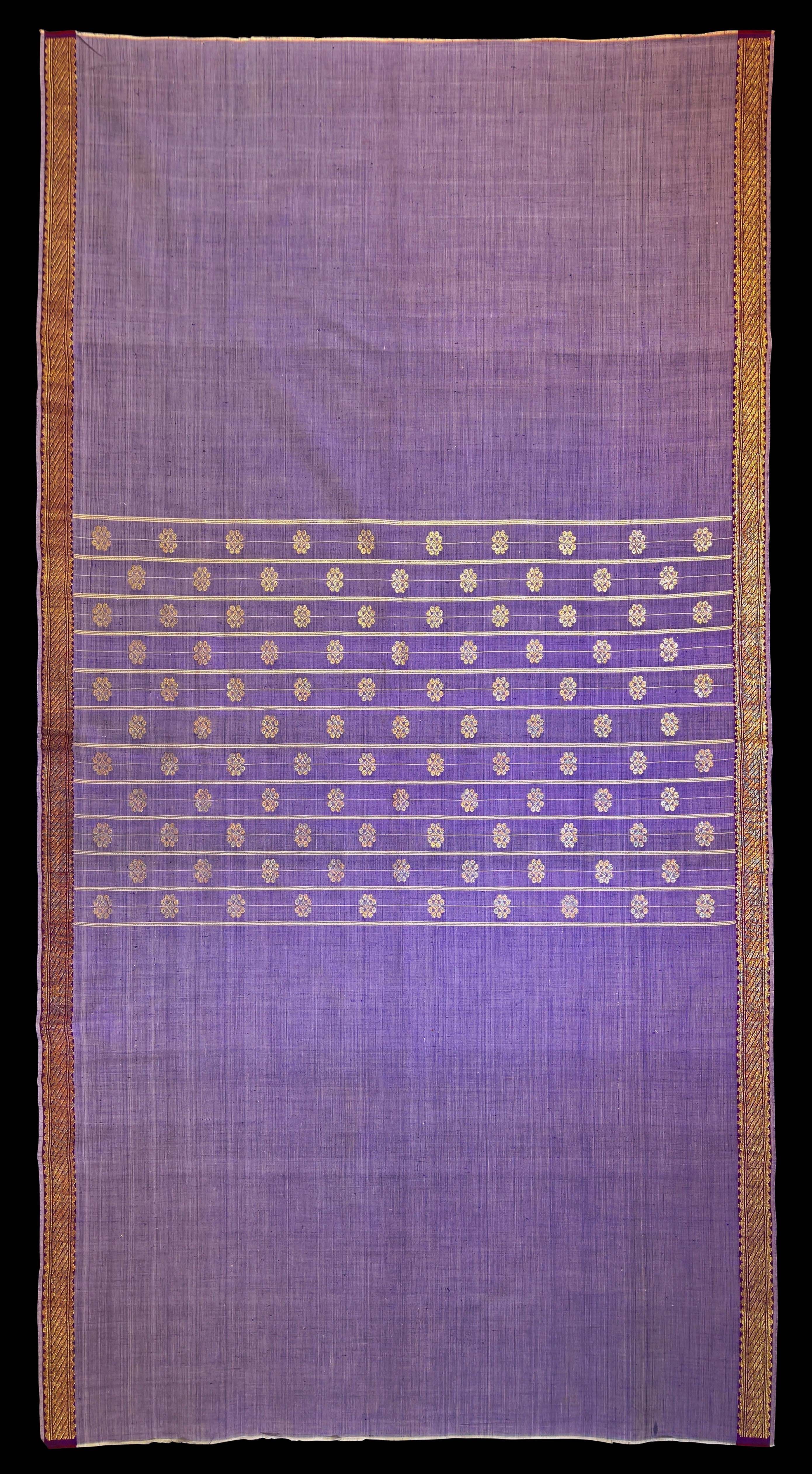 Malay Gold Thread & Cotton Woven Textile (Kain Tenun)