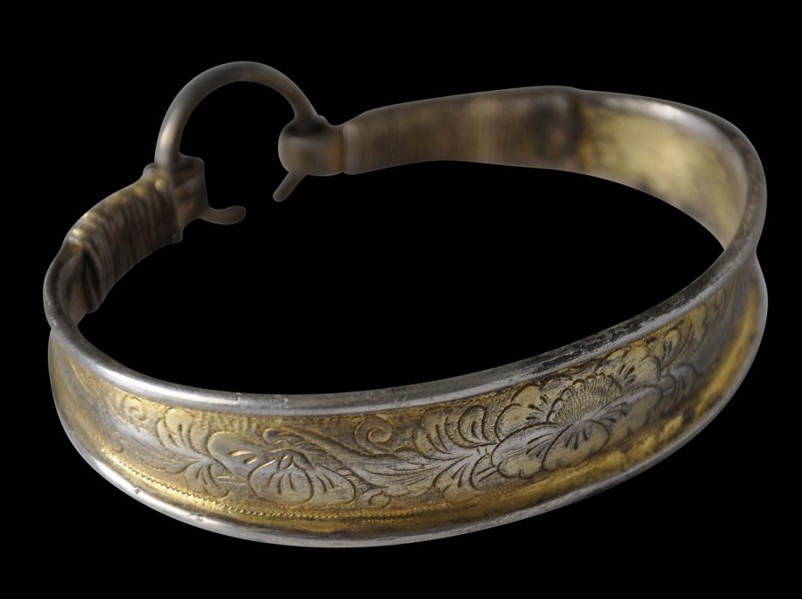 Pair of Fine, Engraved Liao Gilded-Silver Bracelets
