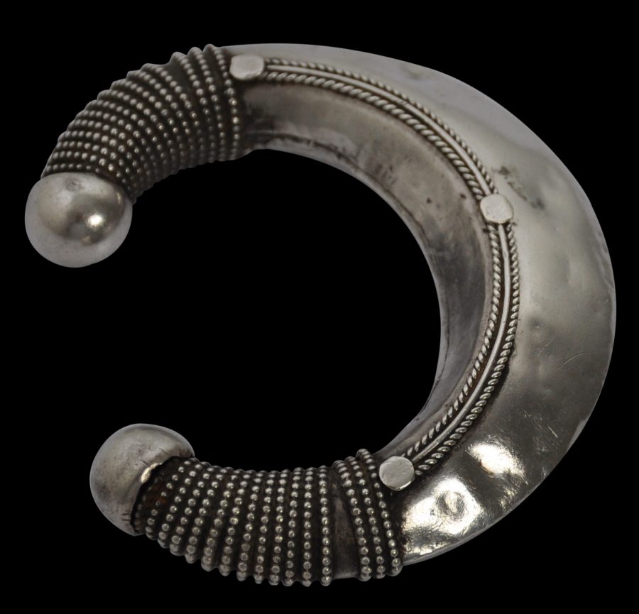 Crescent-shaped Silver Bangle - Michael Backman Ltd
