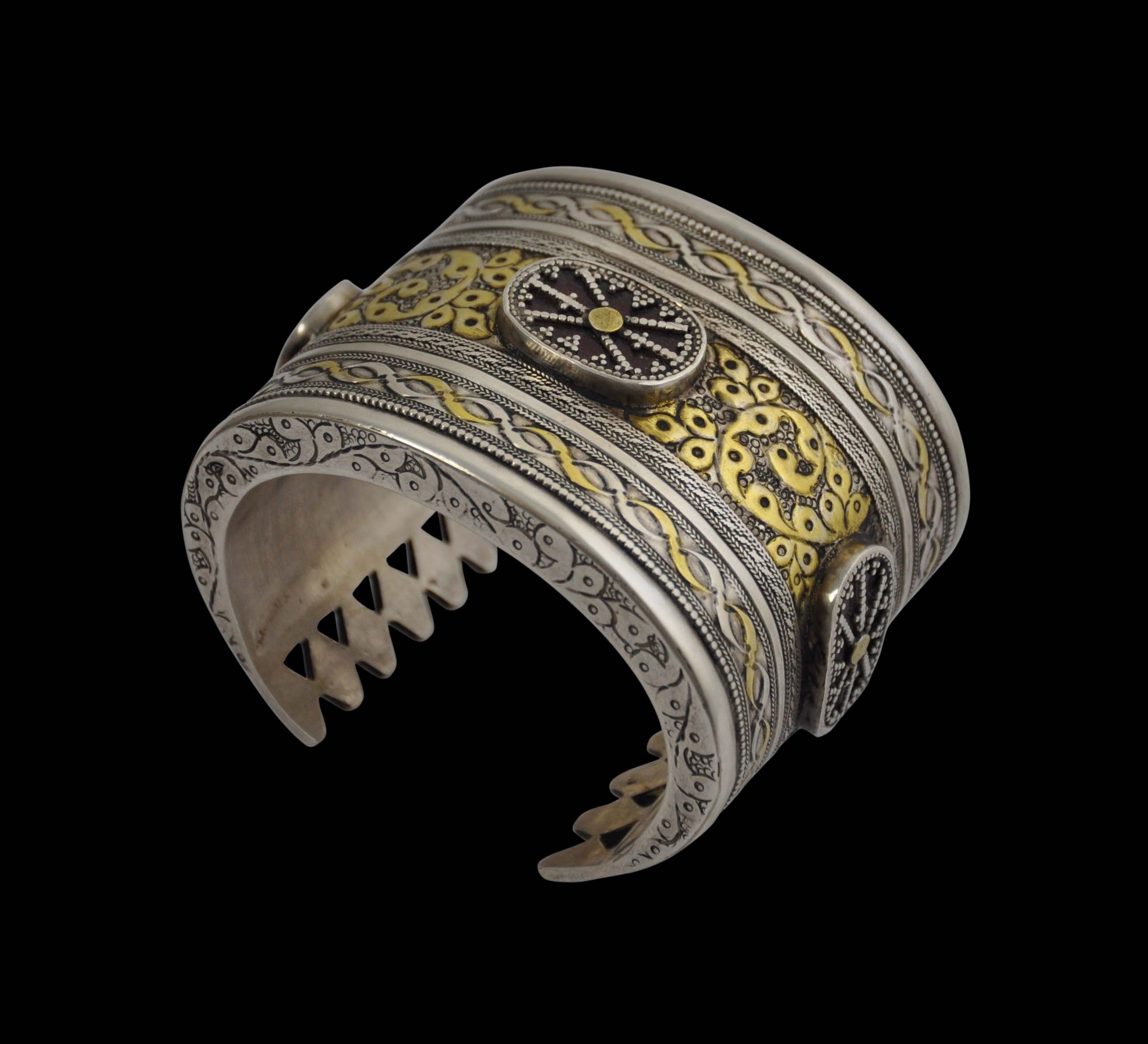 Vintage Mexico Sterling Silver Gilt Buckle Cuff Bracelet – Boylerpf