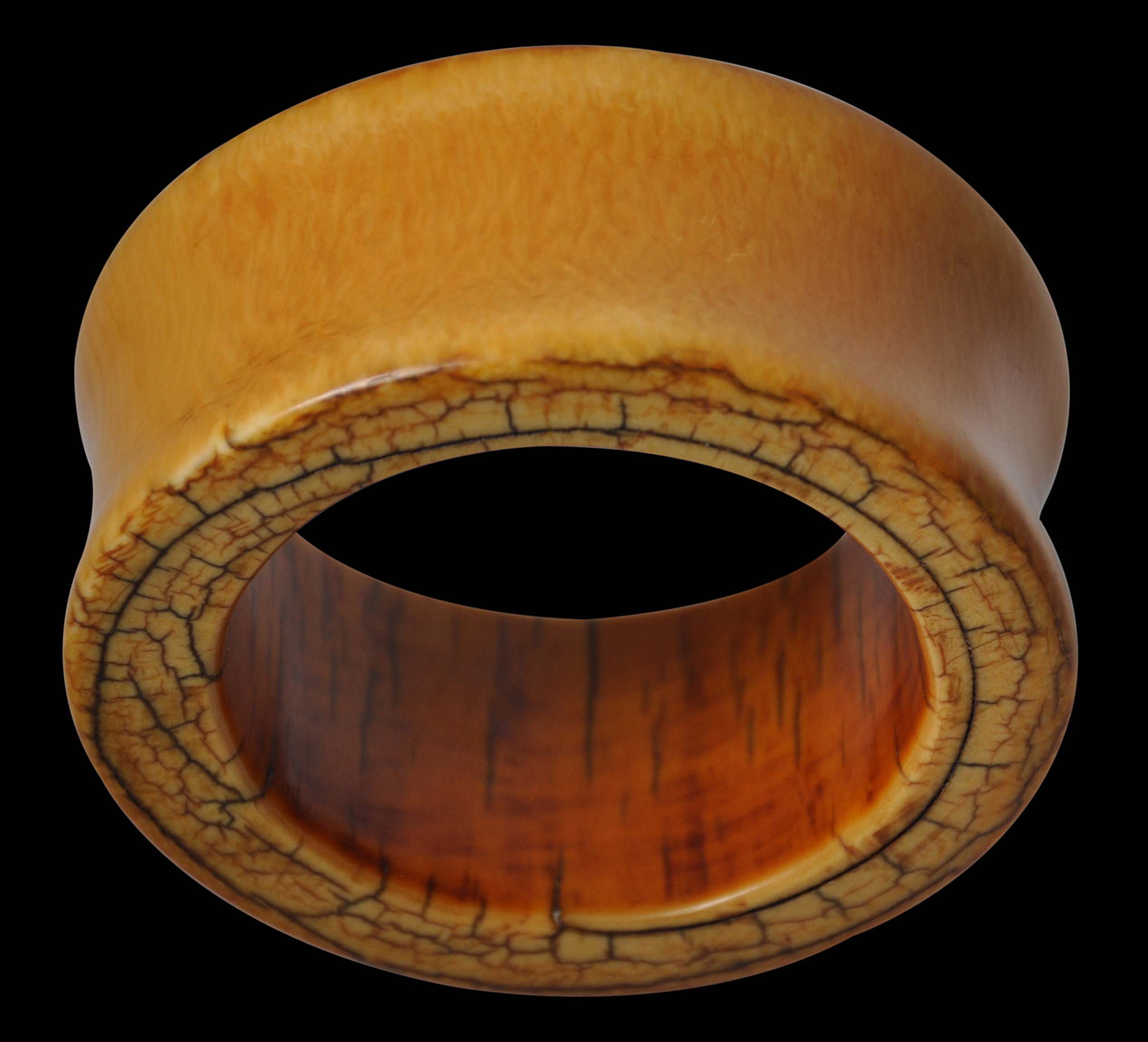 Busacca Gallery Antique African Carved Ivory Bangle Bracelet Ethnic Tribal  cuff